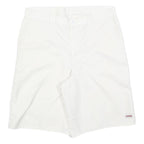 DICKIES Mens Shorts White Casual Regular L W36 Cotton Blend Workwear