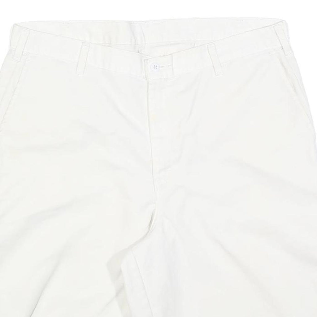 DICKIES Mens Shorts White Casual Regular L W36 Cotton Blend Workwear