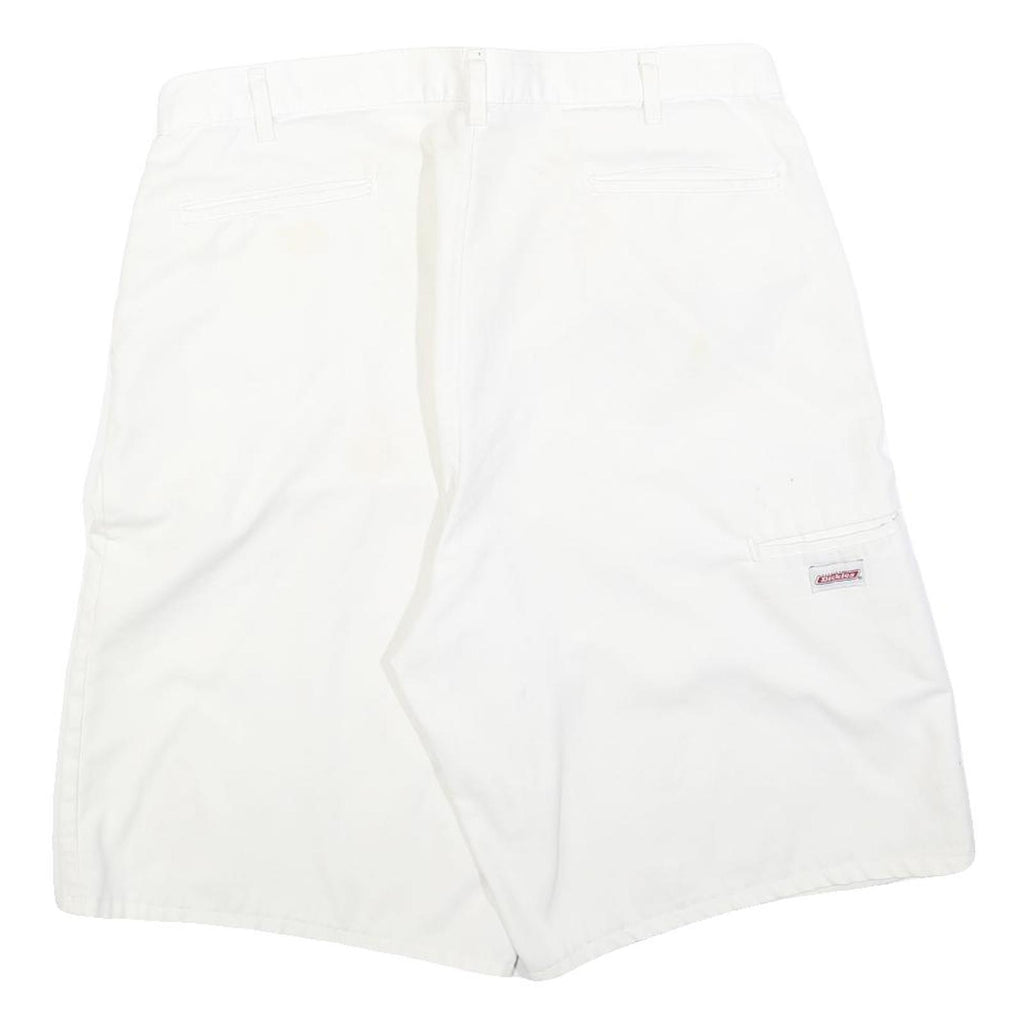 DICKIES Mens Shorts White Casual Regular L W36 Cotton Blend Workwear