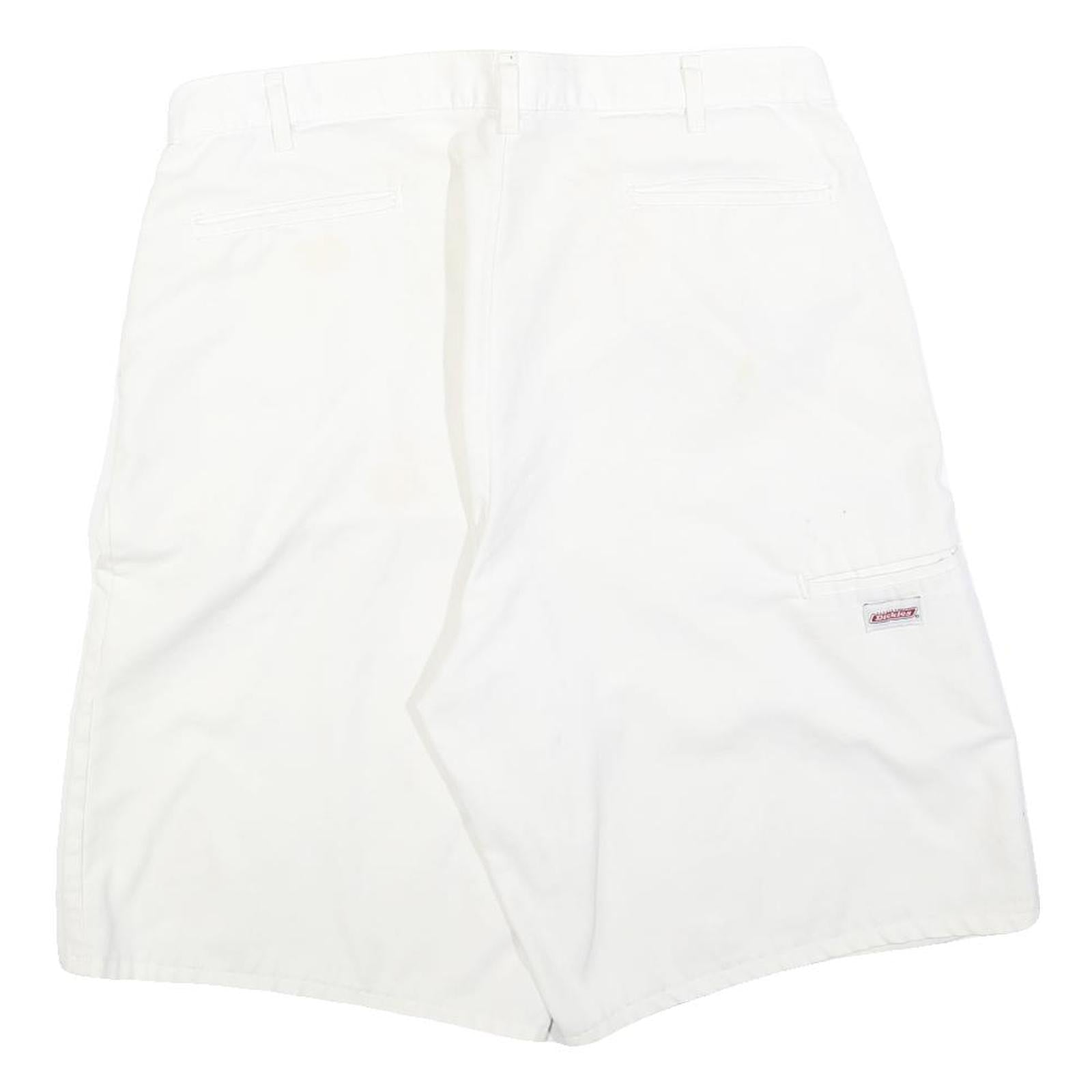 DICKIES Mens Shorts White Casual Regular L W36 Cotton Blend Workwear