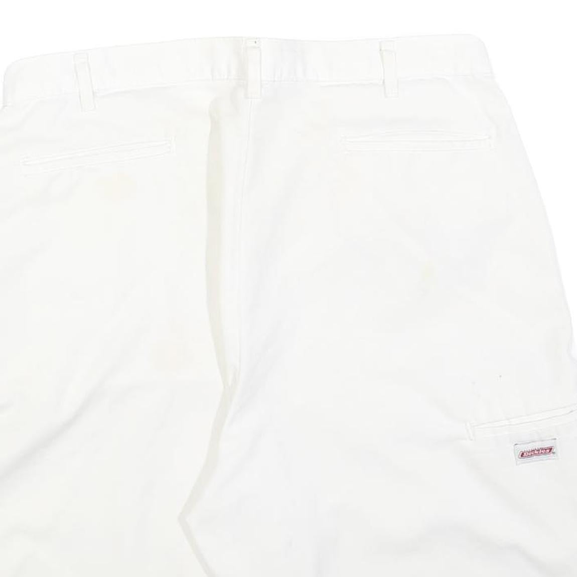 DICKIES Mens Shorts White Casual Regular L W36 Cotton Blend Workwear