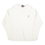 CHAPS RALPH LAUREN Mens White Plain Cotton Crew Neck Basic Knit Jumper XL
