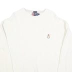 CHAPS RALPH LAUREN Mens White Plain Cotton Crew Neck Basic Knit Jumper XL