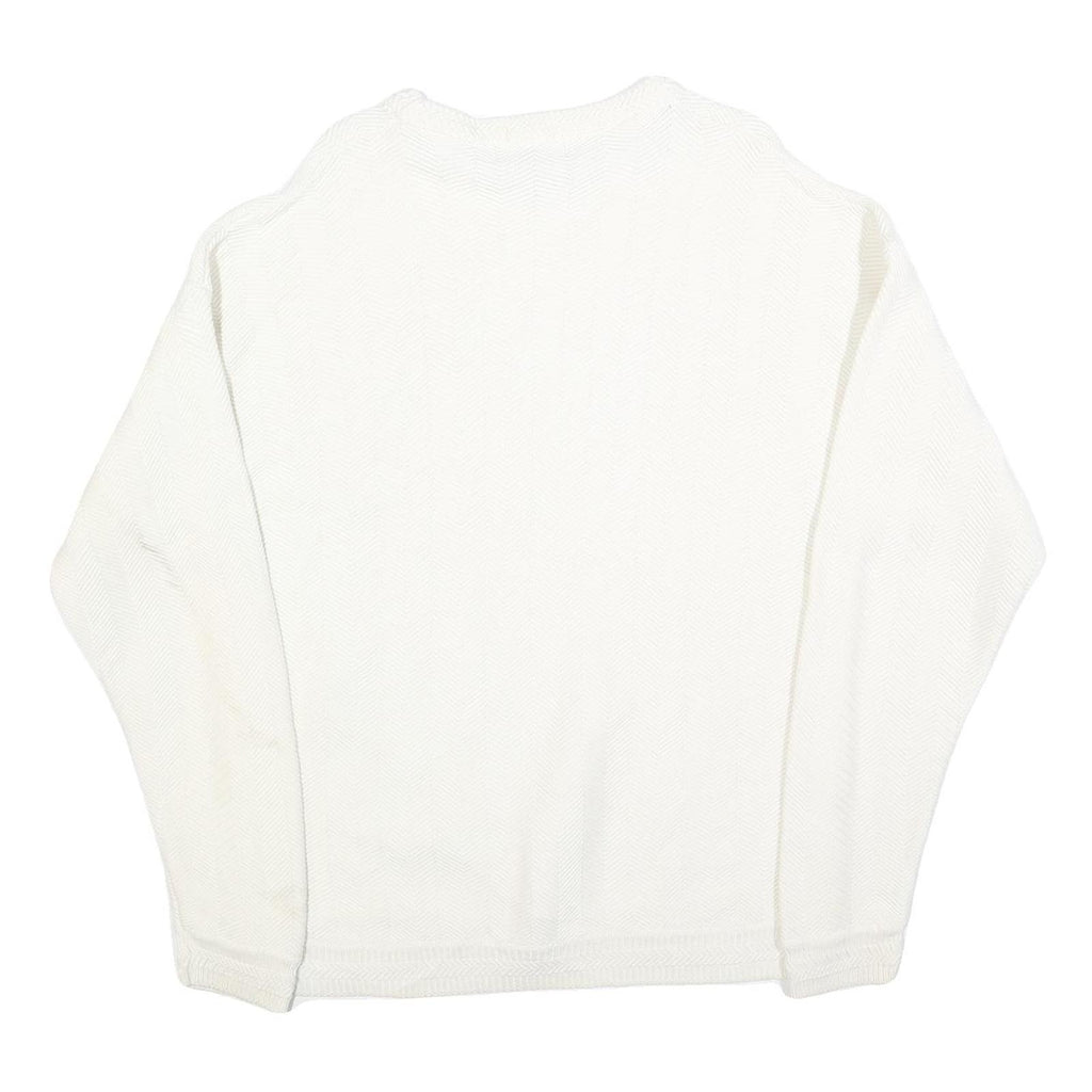 CHAPS RALPH LAUREN Mens White Plain Cotton Crew Neck Basic Knit Jumper XL