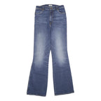 WRANGLER Womens Jeans Blue Regular Flared Denim Medium W28 L34 Classic Zip