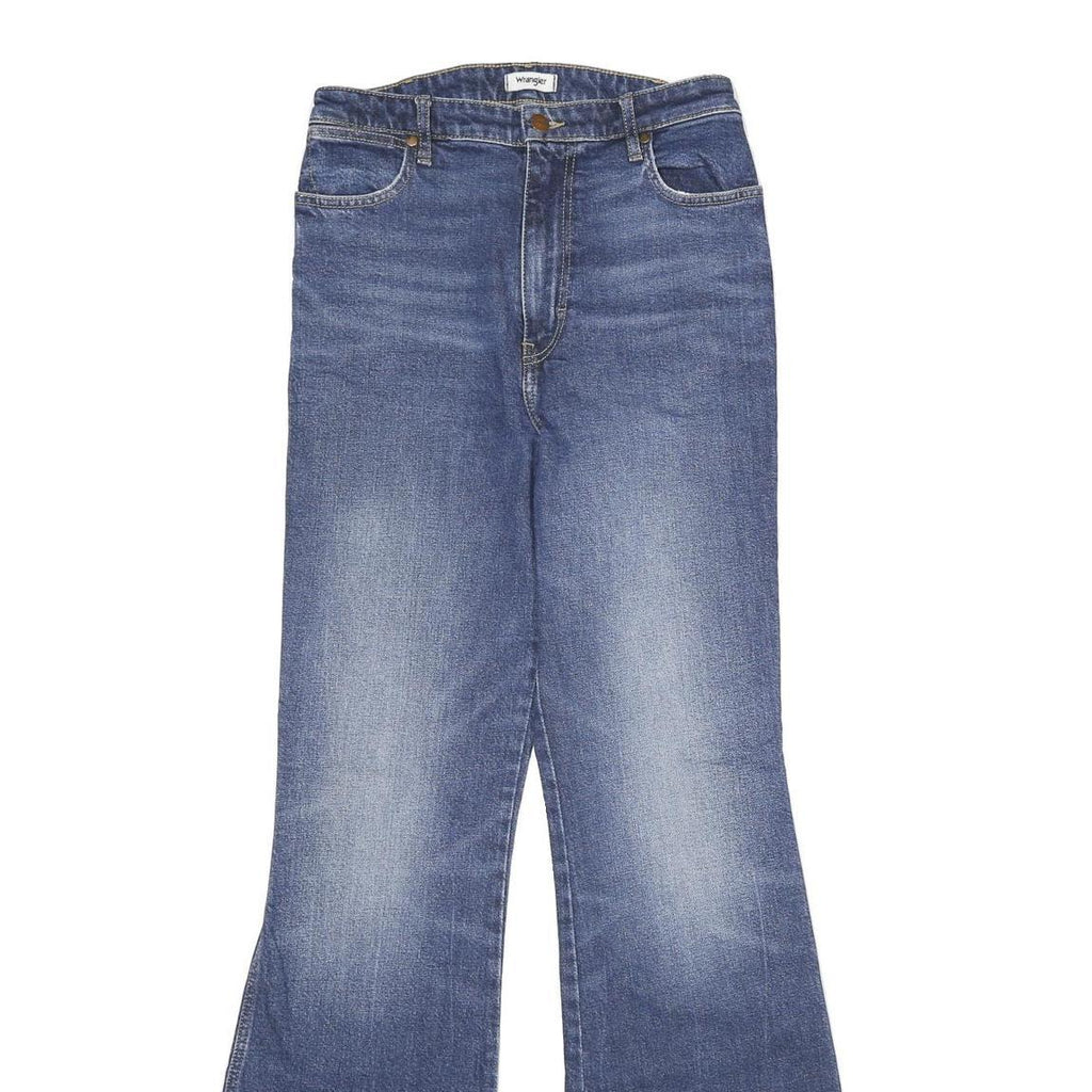 WRANGLER Womens Jeans Blue Regular Flared Denim Medium W28 L34 Classic Zip