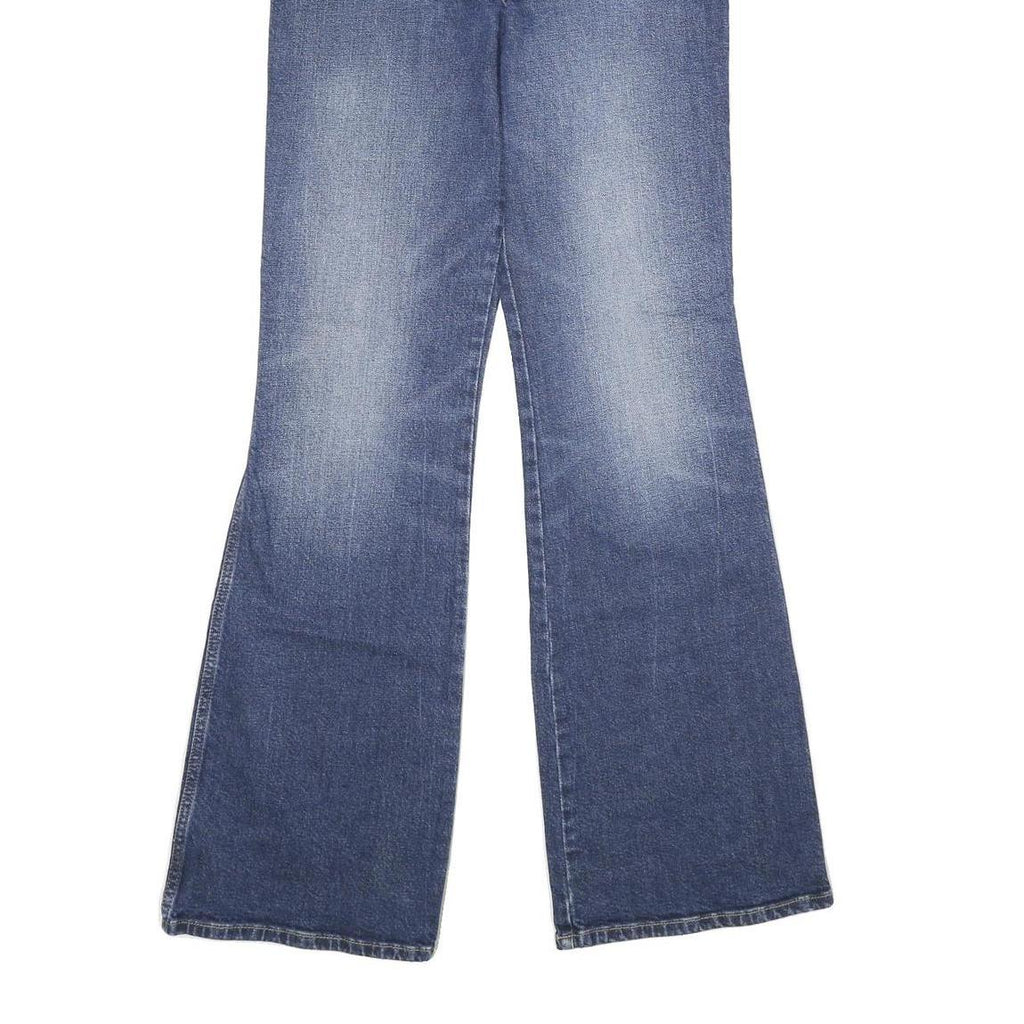 WRANGLER Womens Jeans Blue Regular Flared Denim Medium W28 L34 Classic Zip