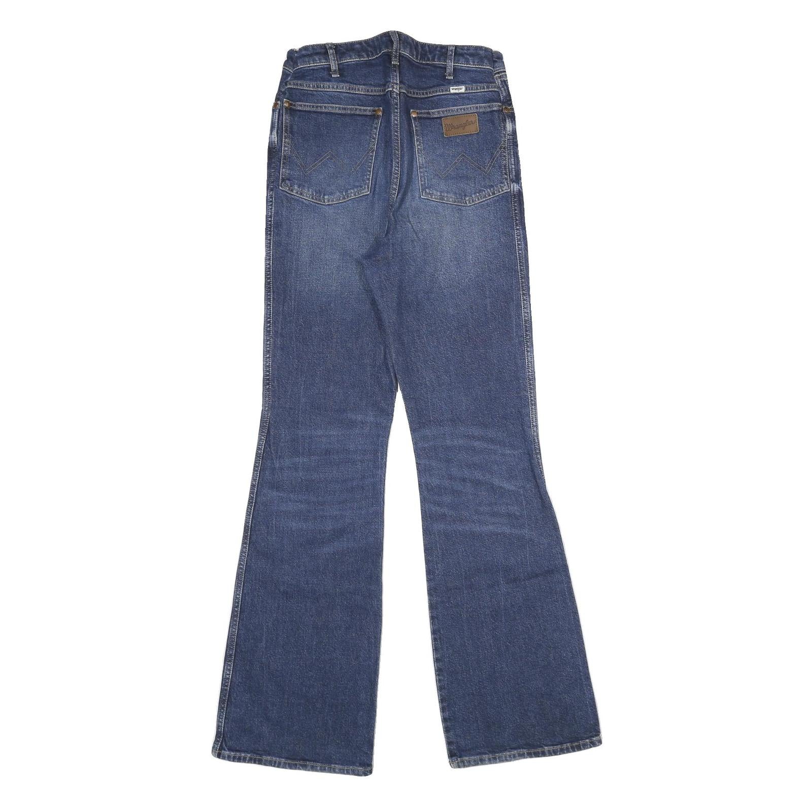 WRANGLER Womens Jeans Blue Regular Flared Denim Medium W28 L34 Classic Zip