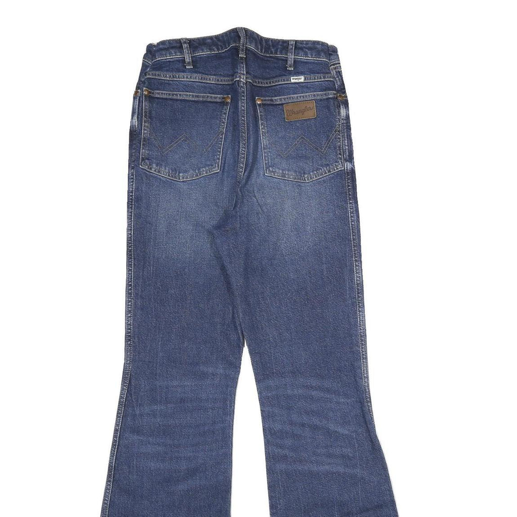 WRANGLER Womens Jeans Blue Regular Flared Denim Medium W28 L34 Classic Zip