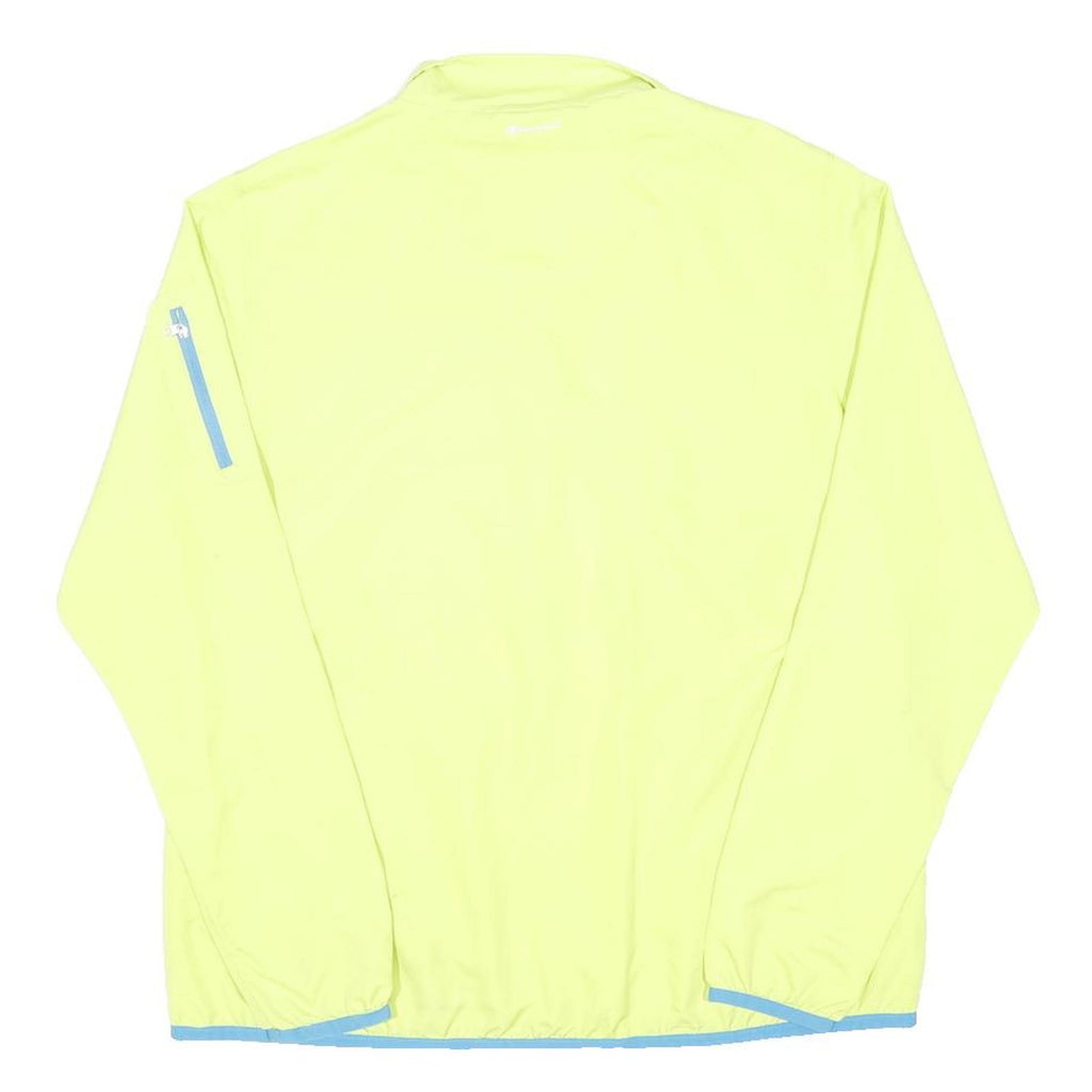 CHAMPION Mens Yellow & Light Blue Lightweight Jacket L Nylon Plain Zip Sport