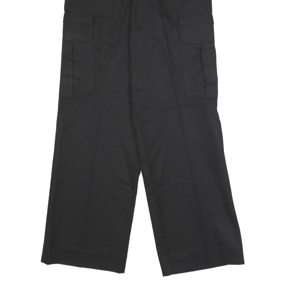 DICKIES Mens Regular Black Cargo Trousers W29 L31 Zip Polyester Blend Workwear