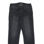 GUESS JEANS Mens Black Slim Skinny Denim Raw W29 L28 Stylish Zip Closure