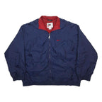 NIKE Mens Navy Blue & Red Sports Zip Jacket L Nylon Casual Activewear