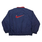 NIKE Mens Navy Blue & Red Sports Zip Jacket L Nylon Casual Activewear