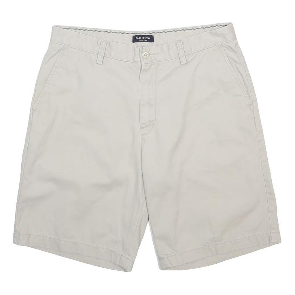 NAUTICA Mens Shorts Beige Casual M W33 Classic Cotton Comfortable Stylish