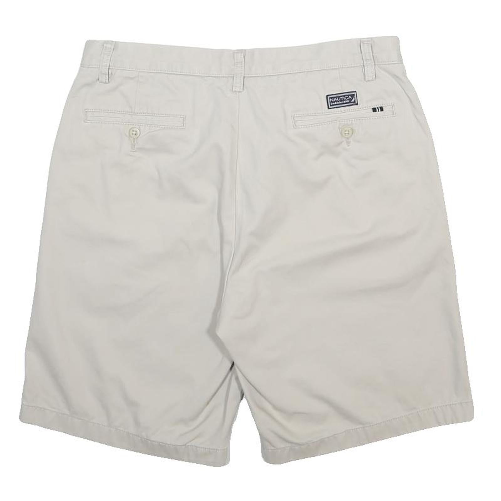 NAUTICA Mens Shorts Beige Casual M W33 Classic Cotton Comfortable Stylish