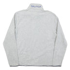 NAUTICA Mens Grey & Navy Pullover Plain High Neck Basic Knit M Lightweight