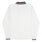 NORTH SAILS Mens White & Navy Long Sleeve Polo Shirt L Cotton Classic Casual