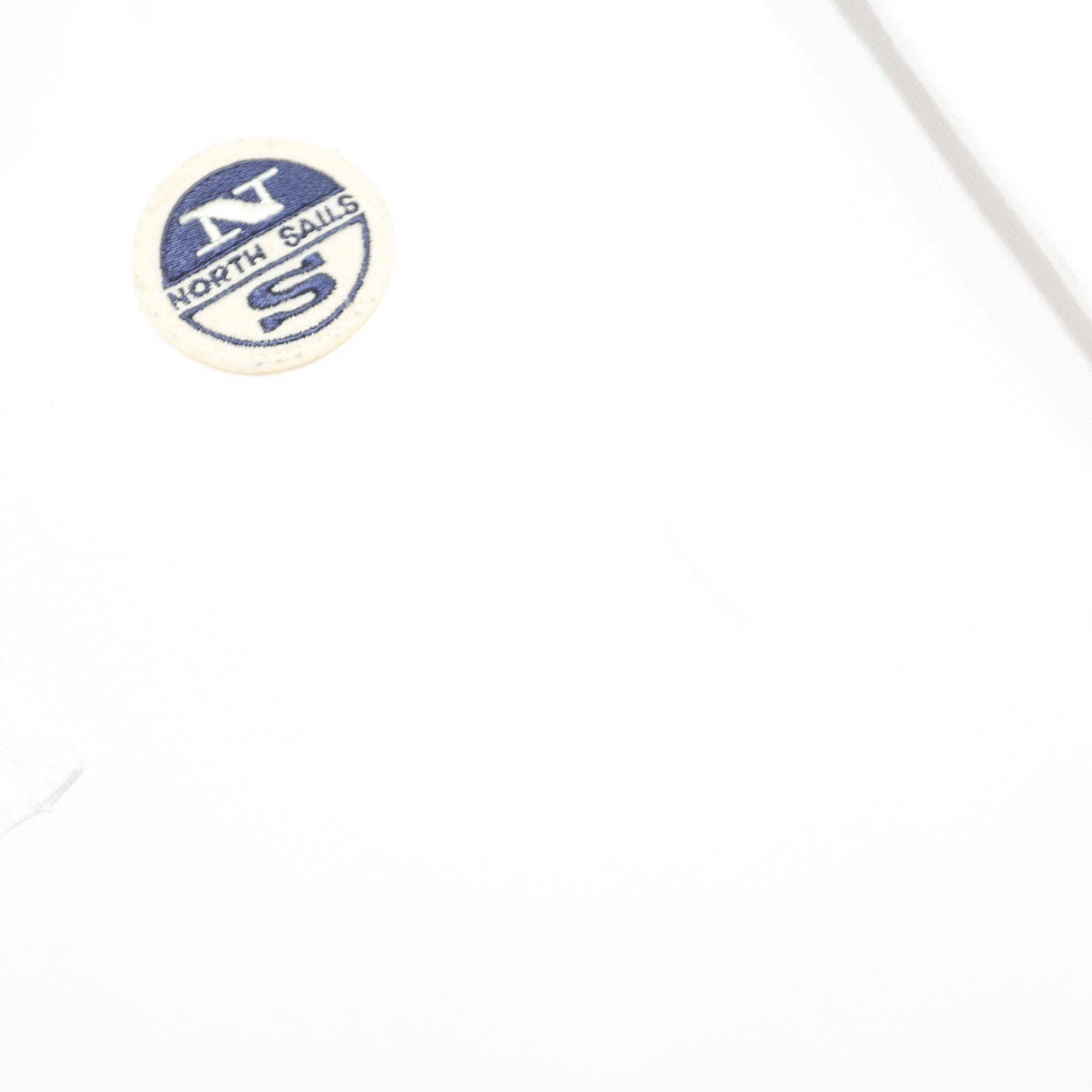 NORTH SAILS Mens White & Navy Long Sleeve Polo Shirt L Cotton Classic Casual