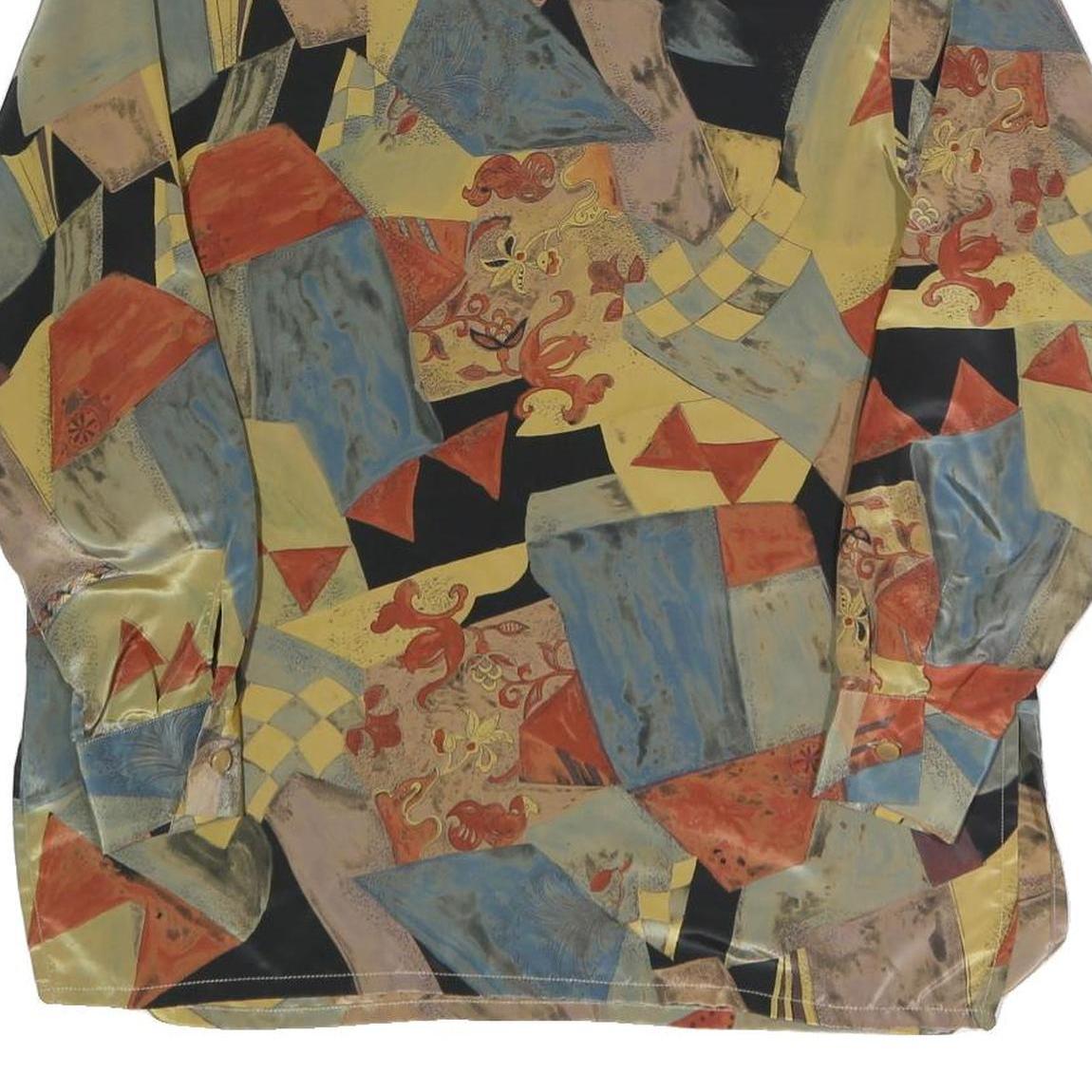 SIXTH SENCE Womens Multi Colour Printed Top Long Sleeve Roll Neck S Stylish