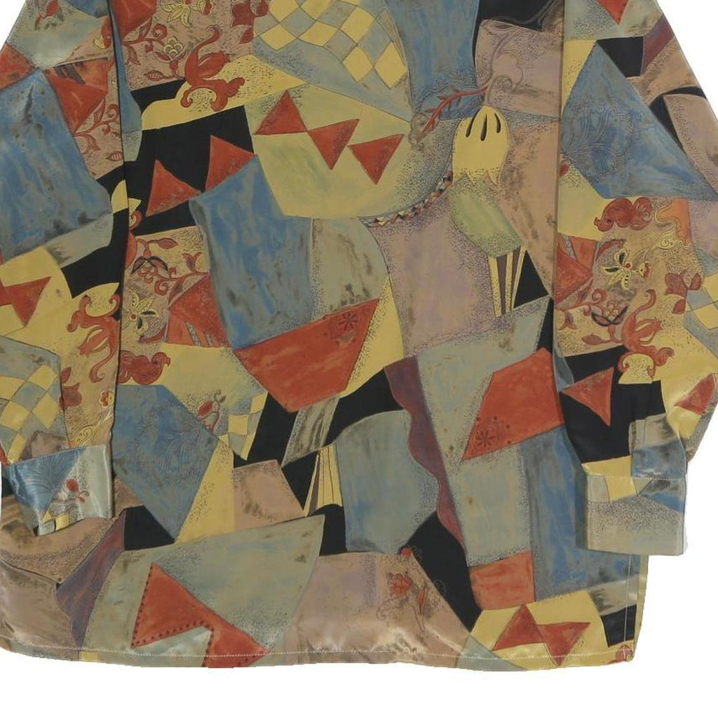 SIXTH SENCE Womens Multi Colour Printed Top Long Sleeve Roll Neck S Stylish