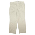 DOCKERS Mens Beige Regular Fit Plain Cotton Blend Trousers W34 L30