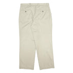 DOCKERS Mens Beige Regular Fit Plain Cotton Blend Trousers W34 L30