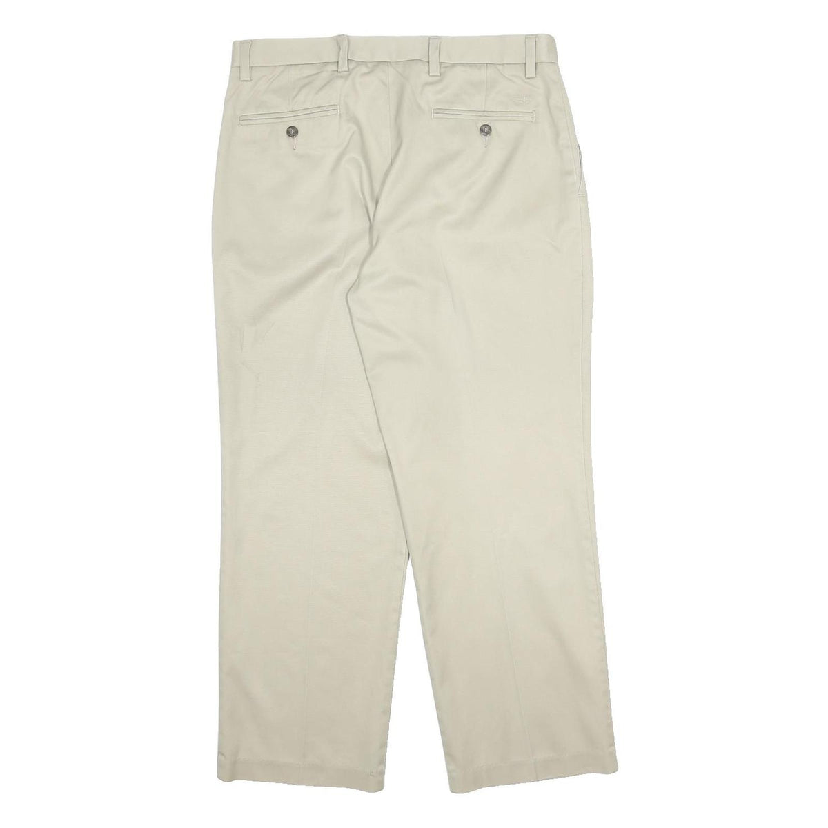 DOCKERS Mens Beige Regular Fit Plain Cotton Blend Trousers W34 L30