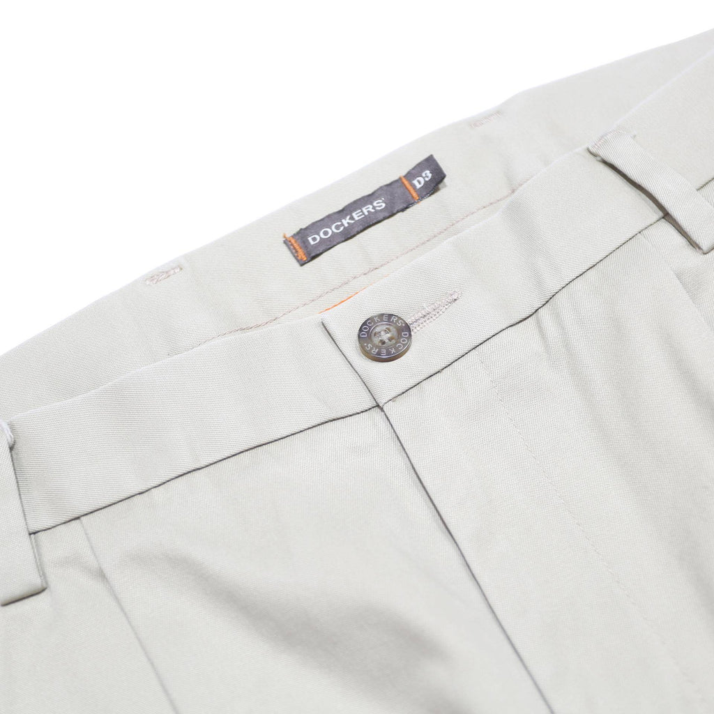 DOCKERS Mens Beige Regular Fit Plain Cotton Blend Trousers W34 L30