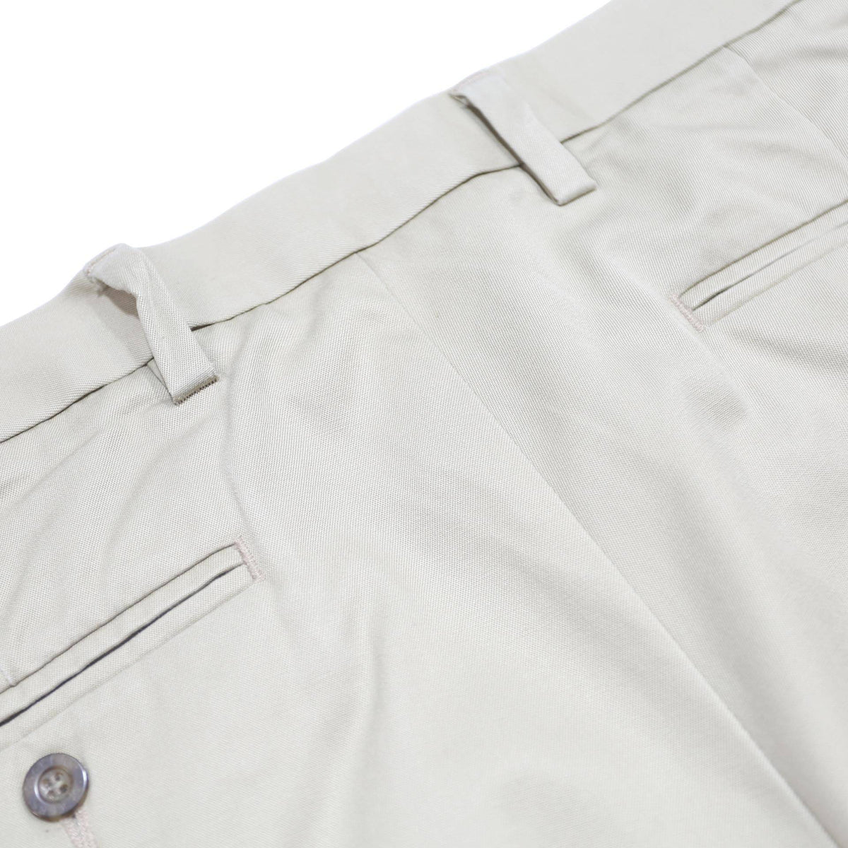 DOCKERS Mens Beige Regular Fit Plain Cotton Blend Trousers W34 L30