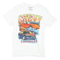 Mens White Chevy Classics Corvette Graphic T-Shirt M Short Sleeve Crew Neck