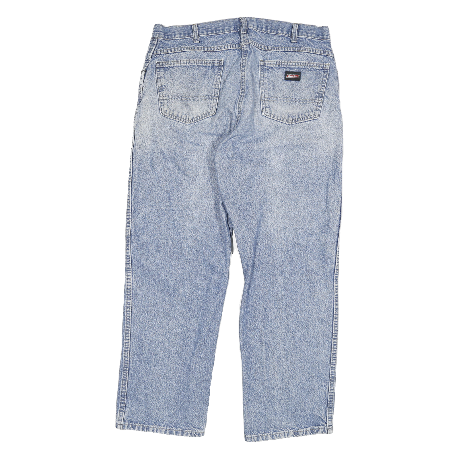 DICKIES Mens Relaxed Blue Denim Light Jeans W34 L29 Classic Cotton Blend Zip