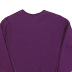 CHAMPION REVERSE WEAVE Womens Purple Crew Neck S Classic Logo Cotton Blend