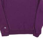 CHAMPION REVERSE WEAVE Womens Purple Crew Neck S Classic Logo Cotton Blend