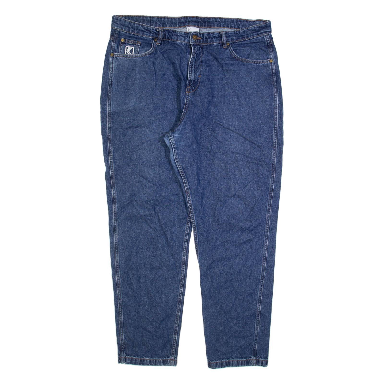 KARL KANI Womens Jeans Blue Relaxed Tapered W38 L31