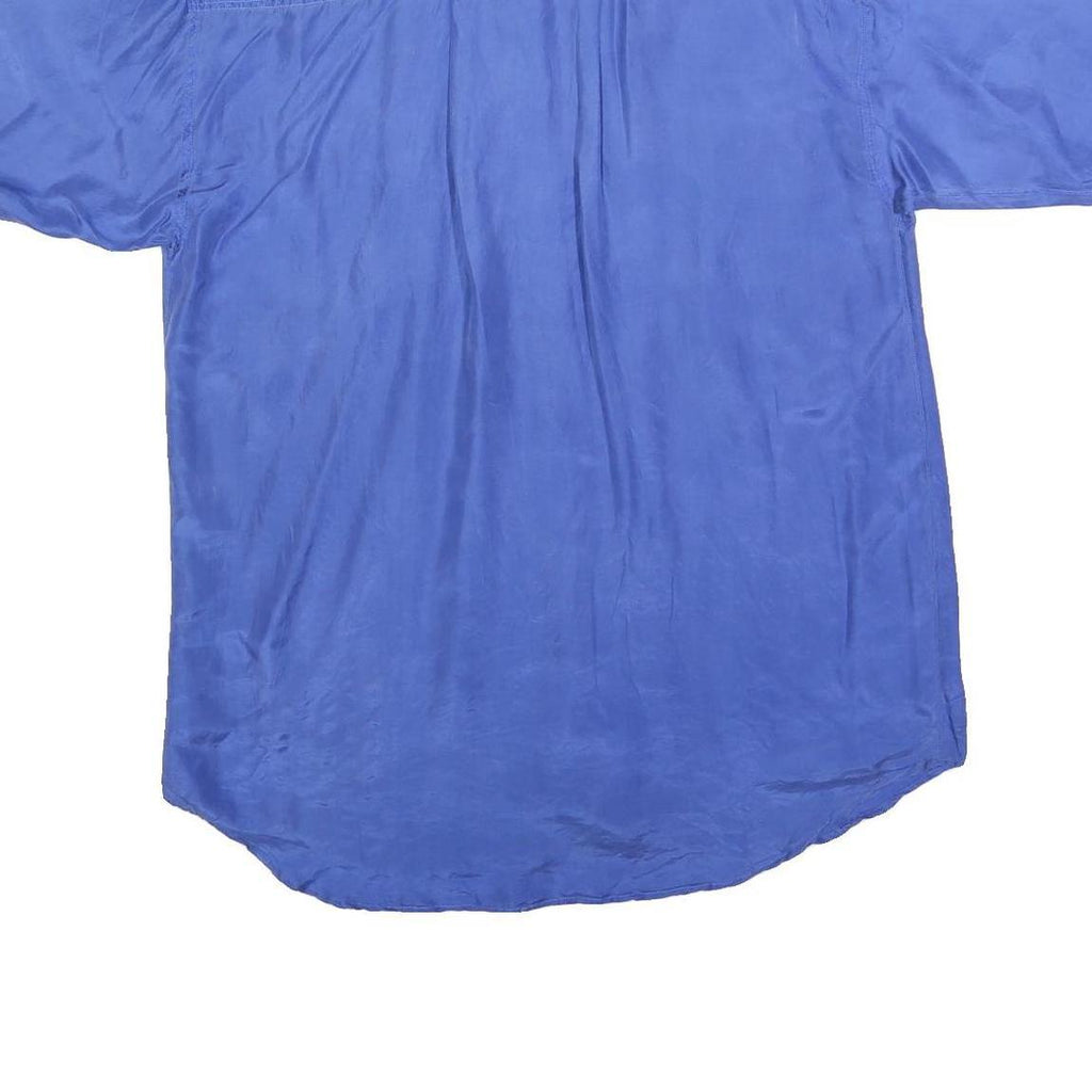 TENDENZA Mens Blue Short Sleeve Shirt L Casual Summer Button Pocket