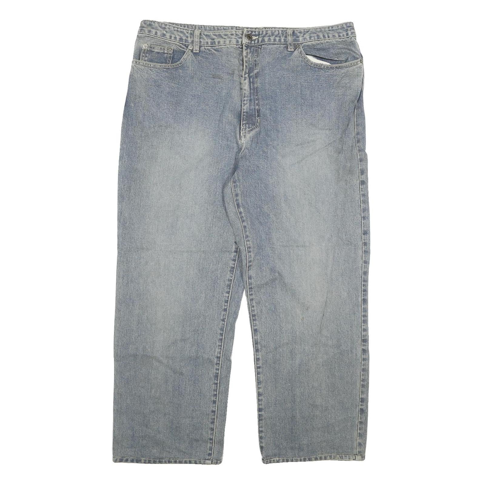 BANG BANG Mens Jeans Blue Regular Straight Denim Light W38 L27 Classic Zip