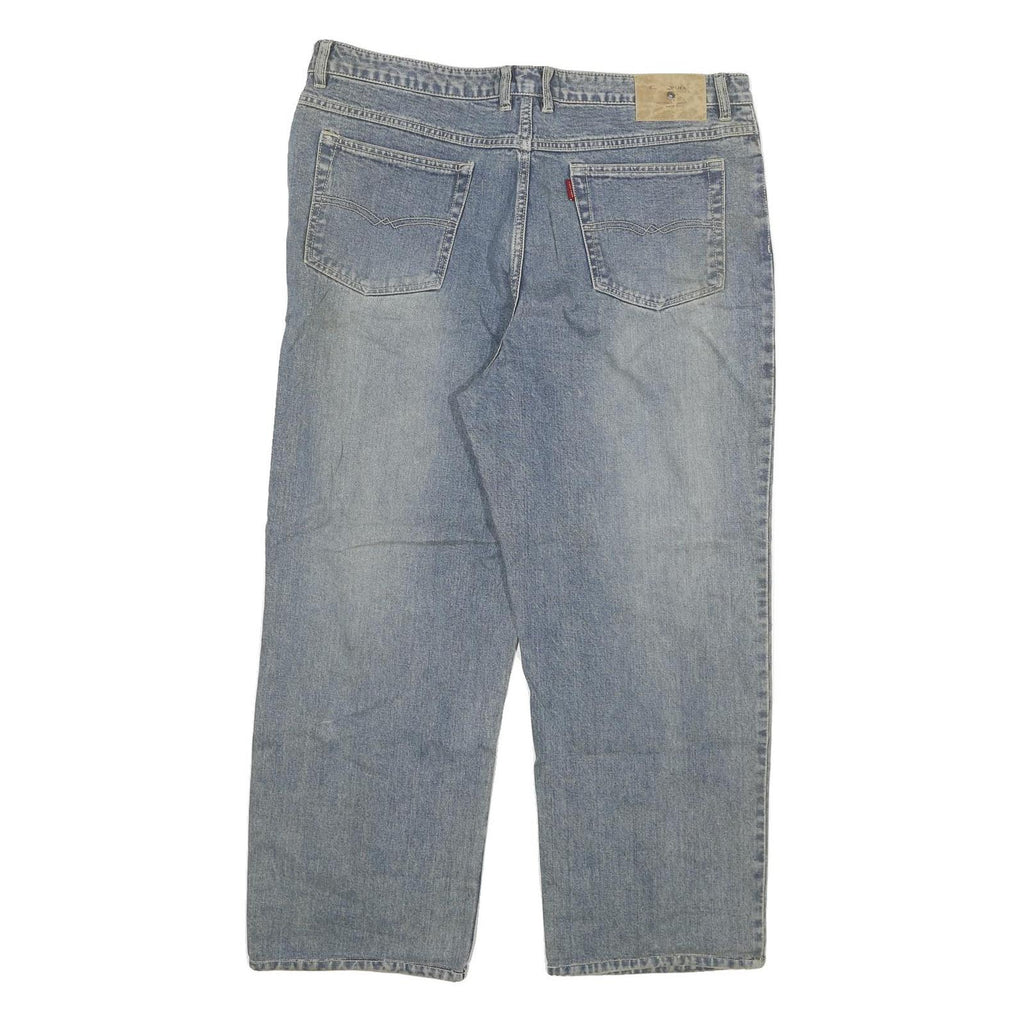 BANG BANG Mens Jeans Blue Regular Straight Denim Light W38 L27 Classic Zip