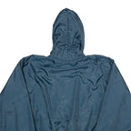 DA Mens Blue Hooded Zip Jacket XL Polyester Plain Lightweight Casual Sportswear
