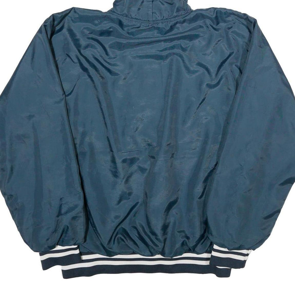 DA Mens Blue Hooded Zip Jacket XL Polyester Plain Lightweight Casual Sportswear