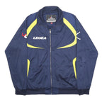 LEGEA Mens Blue & Yellow Sports Zip Jacket XL Polyester Technical