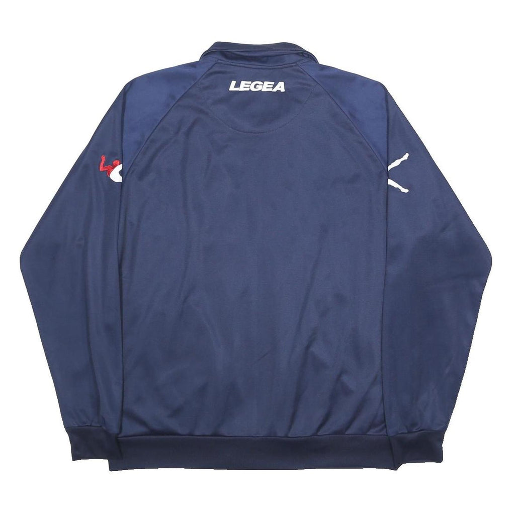 LEGEA Mens Blue & Yellow Sports Zip Jacket XL Polyester Technical