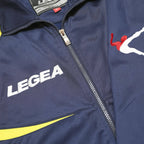 LEGEA Mens Blue & Yellow Sports Zip Jacket XL Polyester Technical