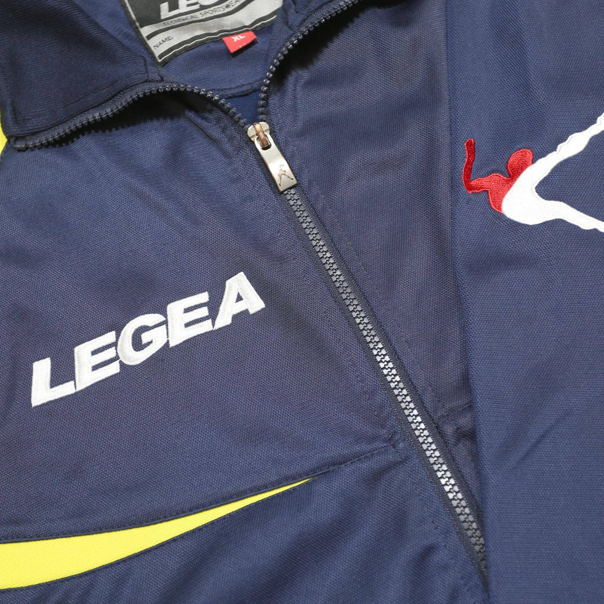 LEGEA Mens Blue & Yellow Sports Zip Jacket XL Polyester Technical