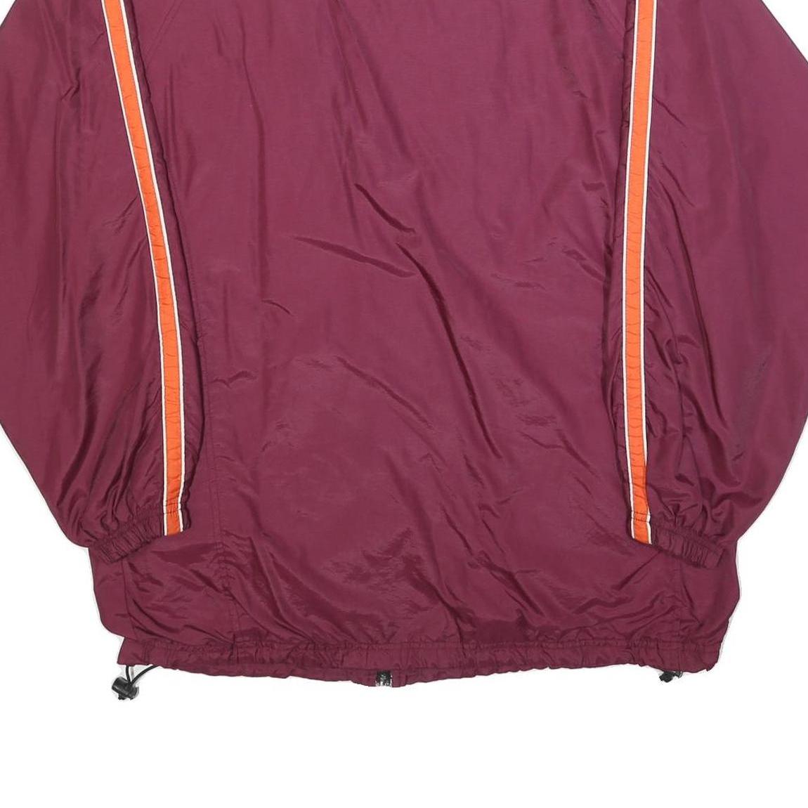 STARTER Mens Maroon & Orange Virginia Tech Zip Up Polyester Blend Jacket L