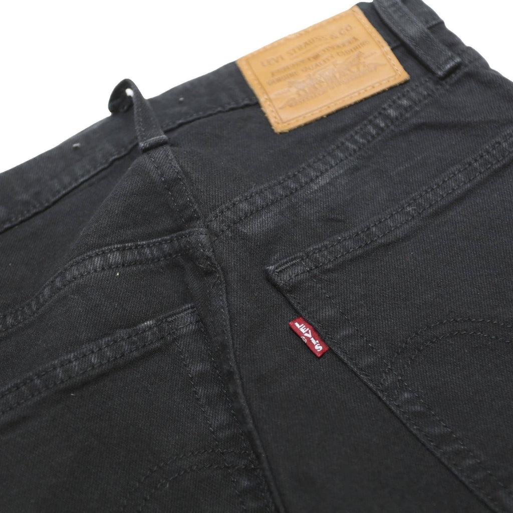 LEVI'S Big E Womens Jeans Black Relaxed Straight Denim Medium W23 L23 Classic