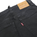 LEVI'S Big E Womens Jeans Black Relaxed Straight Denim Medium W23 L23 Classic
