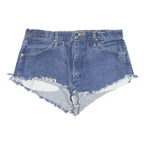 WRANGLER Womens Denim Blue Cut-Off Shorts L W32 Frayed Hem Casual Summer