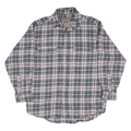MOOSE CREEK Mens Grey & Red Plaid Cotton Blend Shirt M Casual Long Sleeve