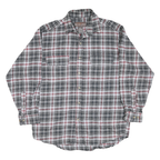 MOOSE CREEK Mens Grey & Red Plaid Cotton Blend Shirt M Casual Long Sleeve